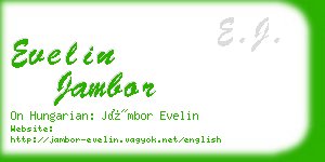 evelin jambor business card